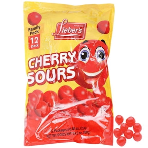 Lieber's Passover Cherry Sours, Family Pack, 12 Count