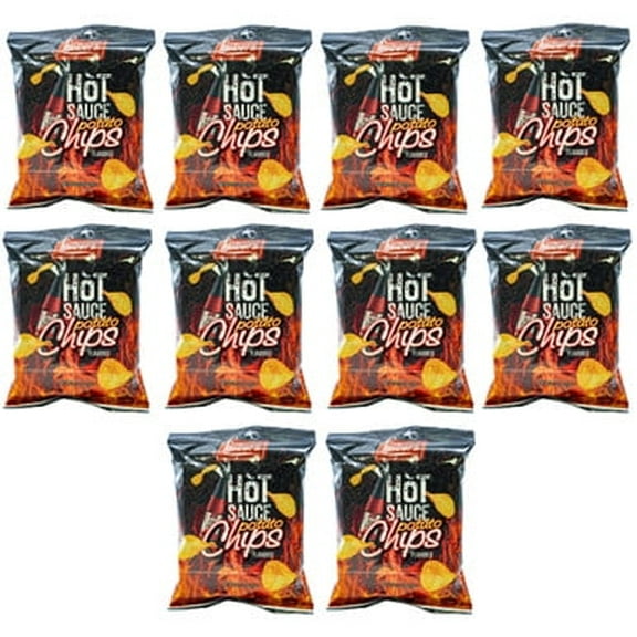 Lieber's Passover Hot Sauce Flavored Potato Chips (Pack of 10)
