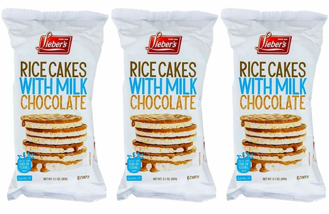 Lieber's Rice Cakes Coated in Milk Chocolate Rice Cakes Kosher