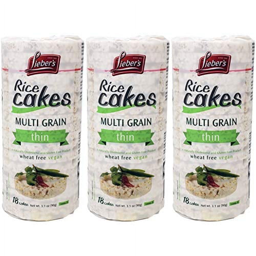 Lieber's Rice Cakes MultiGrain, Thin Cakes, Thin Cakes, (3Pack