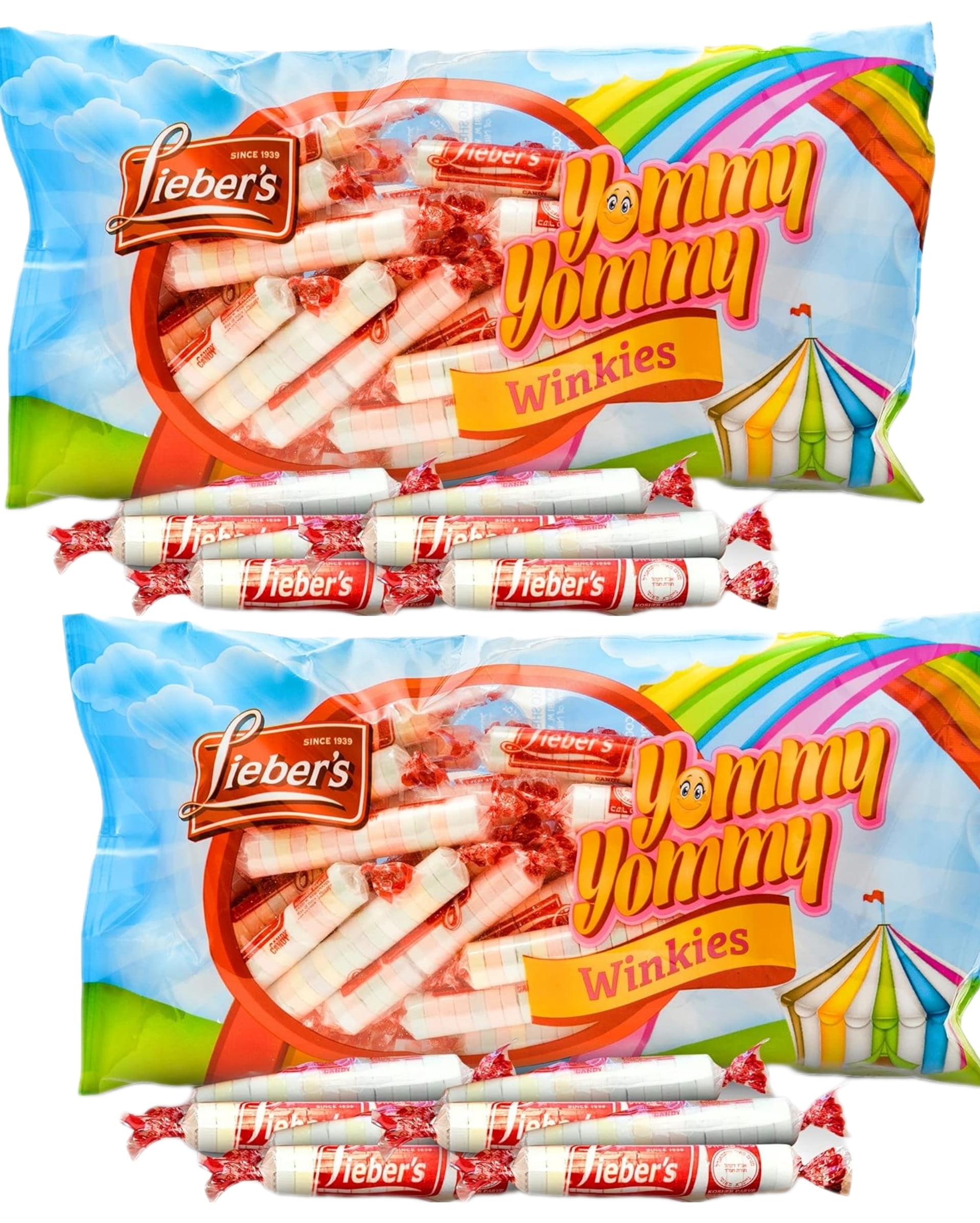 Lieber's Smarties Assorted Flavored Hard Candy Rolls, Party and Parade Favorite, Individually Wrapped, 2 Pack, 9 oz