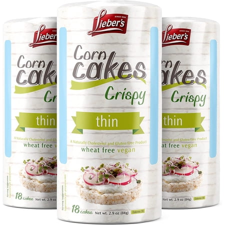 Lieber's Thin Corn Cakes, 2.9 oz. (3 Pack)