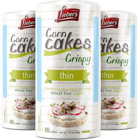 Lieber's Thin Corn Cakes, 2.9 oz. (3 Pack)