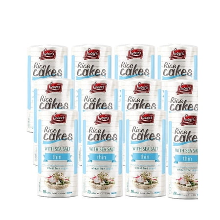 Lieber's Thin Rice Cakes Sea Salt 12 Pack 3.1 oz