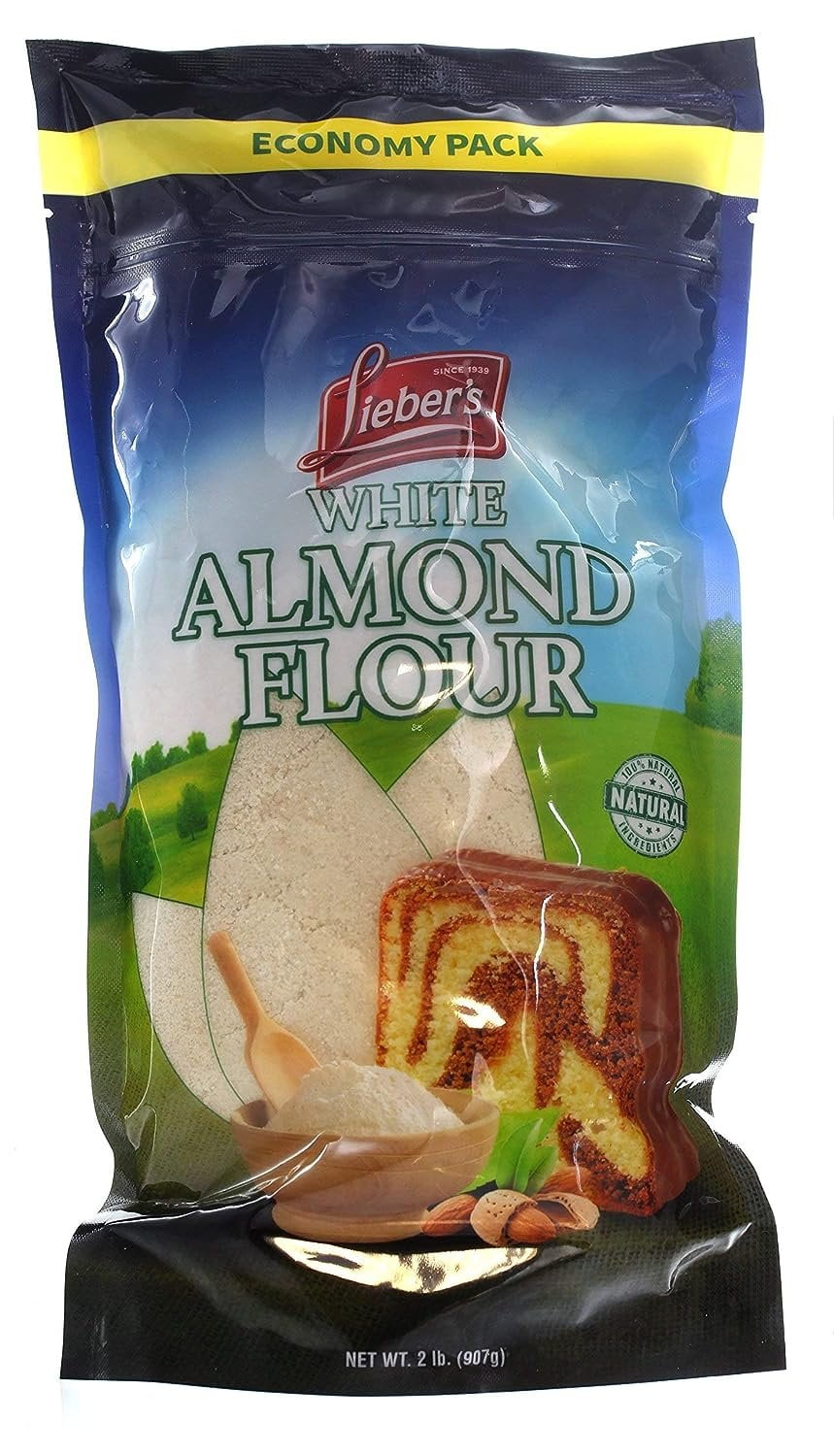 Lieber's White Almond Flour Economy 2lb Kosher For Passover Pack of