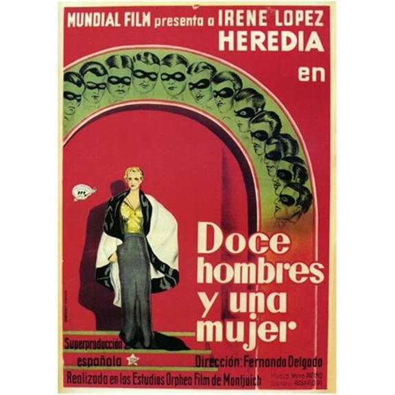 Liebermans MOV206724 Doce Hombres y Una Mujer - Movie Poster 11x17
