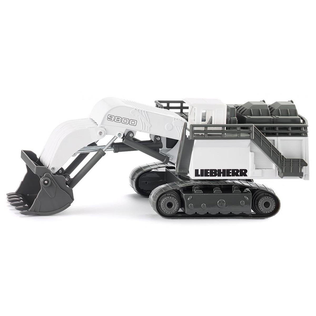 Liebherr R9800 Mining Excavator White and Gray 1/87 (HO) Diecast