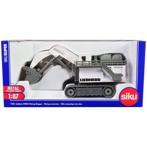 Liebherr R9800 Mining Excavator White and Gray 1/87 (HO) Diecast Model by Siku