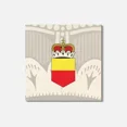 thumbnail image 1 of Liechtenstein Coat Of Arms 4'' X 4'' Square Wooden Coaster, 1 of 3