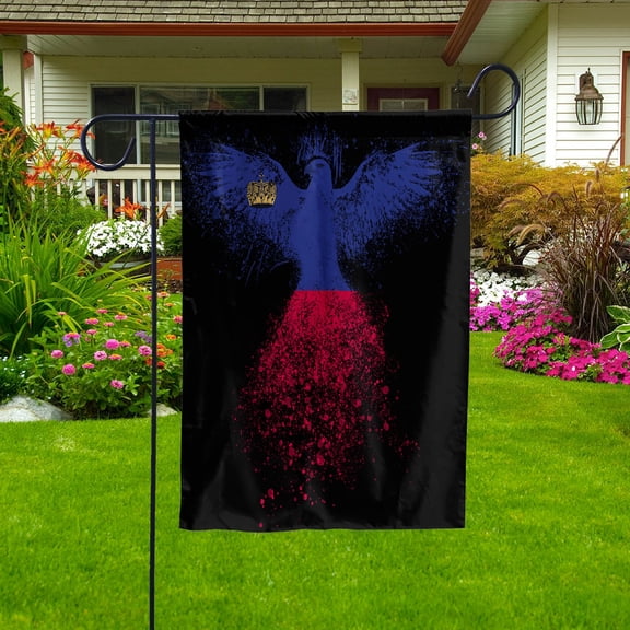 Liechtensteiner Flag With Eagle Painting - Proud Liechtenstein Garden Flag (11.5x17.5) Double-Sided Decorative Polyester Indoor/Outdoor Flag