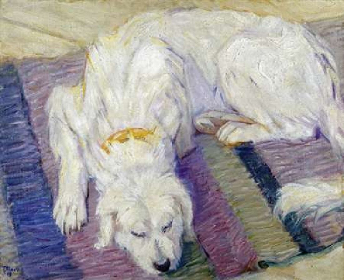 Liegender Hund - Hundeportrat Canvas Art - Franz Marc (20 x 24)