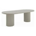 thumbnail image 1 of Liela Oval Dining Table-Double Pedestal Base-Bone White 87 Inch, 1 of 8