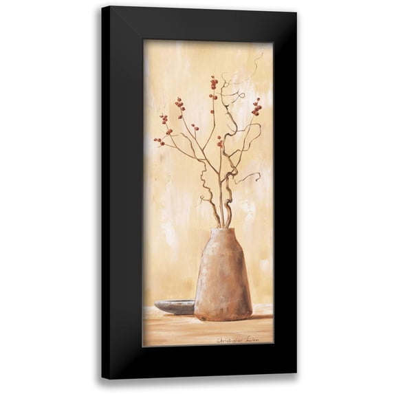 Lien, Christopher 13x24 Black Modern Framed Museum Art Print Titled - Red berries V