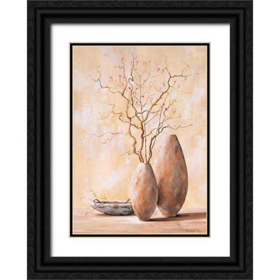 Lien, Christopher 24x32 Black Ornate Wood Framed with Double Matting Museum Art Print Titled - Red berries II