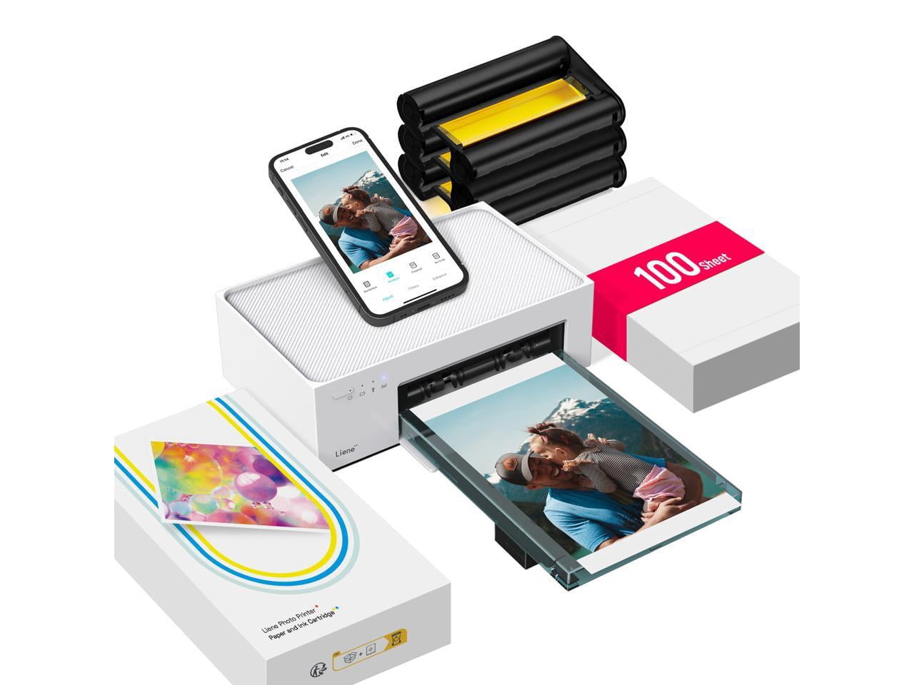 Liene 4x6" Instant Photo Printer Amber M100 w/ 100 sheets and 3 cartridges