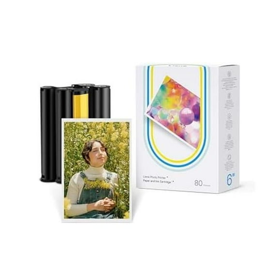 Liene SD21B-US1 80 Sheets Photo Paper & Ink Cartridge Refill - Amber White