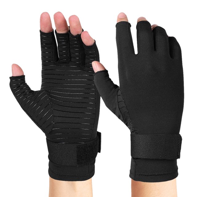 Lieonvis 1 Pair Arthritis Gloves Compression Gloves with Strap