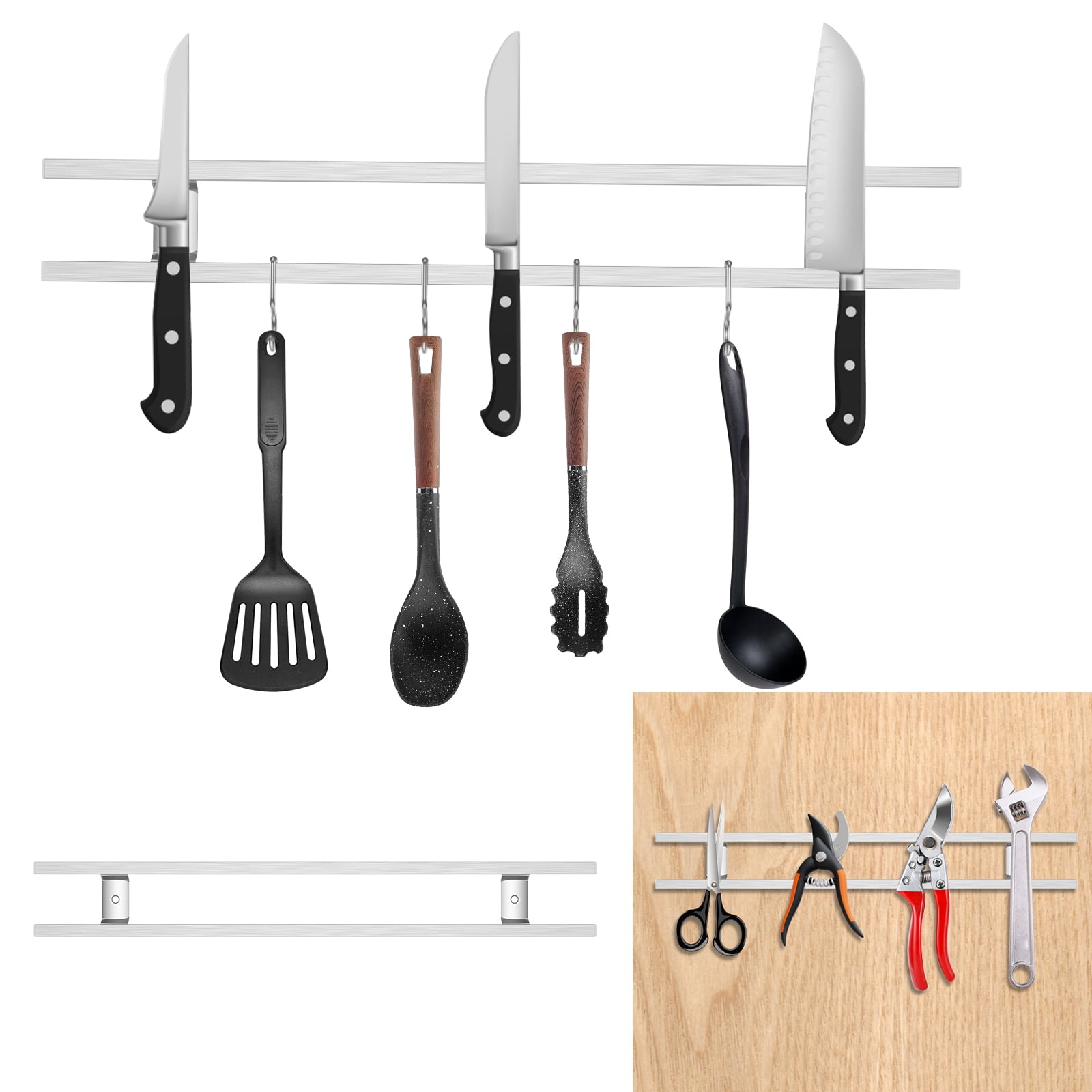 Lieonvis 16 Inch Knife Holder for Refrigerator with 4 Hooks