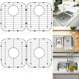 SOFINNI Sink Protectors for Kitchen Sink with White Coating Sink Grate  Insert Grid Sink Bowl Drying Rack Small (10.5 x 12.5)
