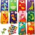 thumbnail image 1 of Lieonvis 30Pcs Dinosaur Party Bags Thicken Paper Dinosaur Gift Bags Recyclable Dinosaur Party Gift Bags Odorless Candy Bags with 36 Stickers for Kids Party Birthday Baby Shower Christmas, 1 of 8