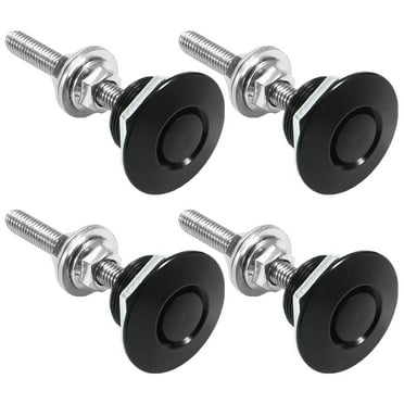 Lieonvis 4 Pcs Quick Latch Hood Pins Lock Quick Release Lock Car Bumper Hood Pin Bonnet Lock 1.25 inch Universal Aluminum Alloy Vehicle Quick Latch Hood Pins Locking for Car or DIY