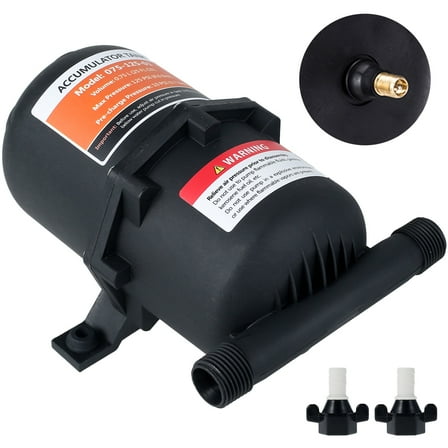 Lieonvis Accumulator Tank with Internal Bladder Pressurized Water Pump Flow Control Water Pressure Booster Pump Pressure Storage Vessel Hold Water 125 psi 23.5 oz for Boat Marine RV Caravan