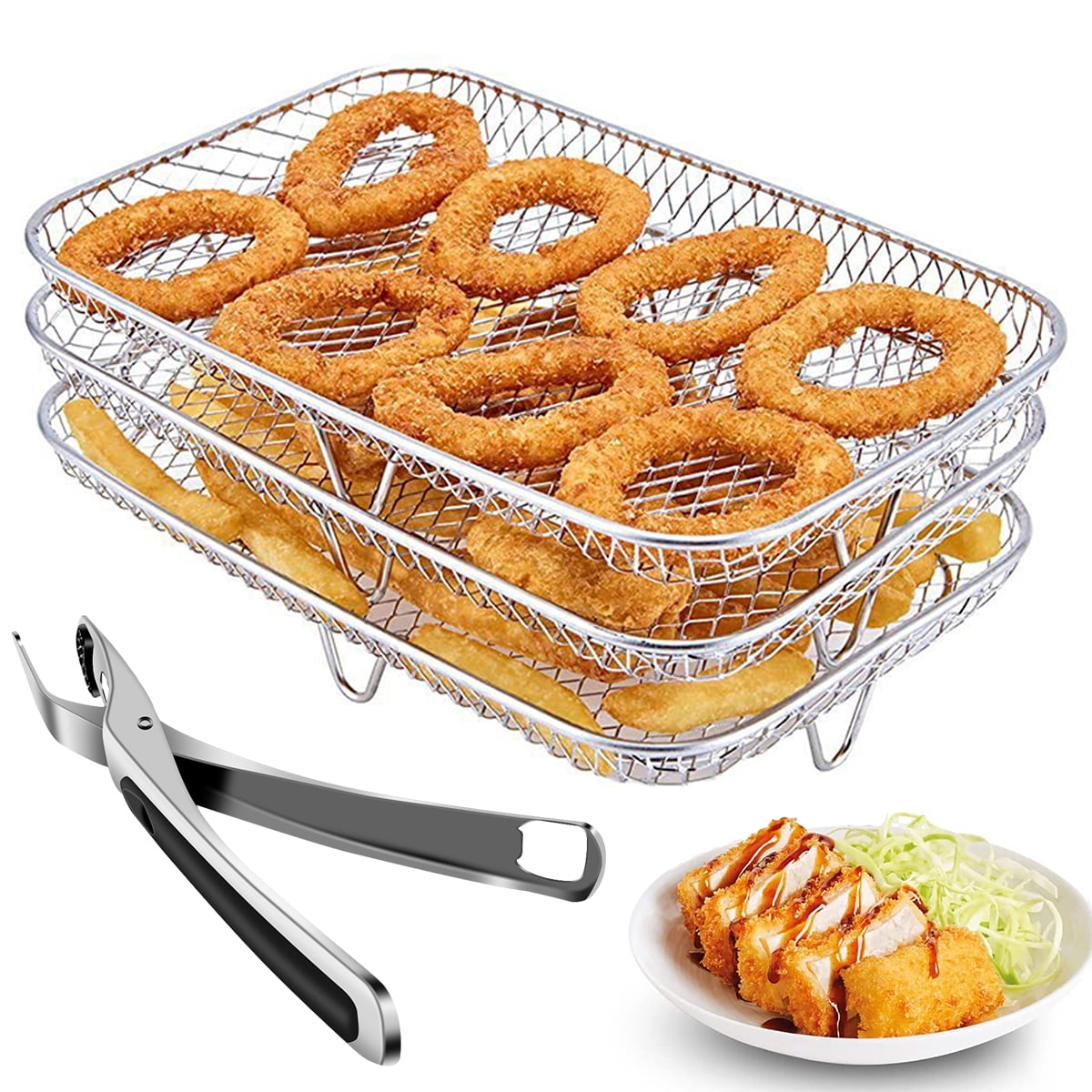 Lieonvis Air Fryer Rack for Ninja DZ201 Foodi and Ninja DZ401 Foodi ...