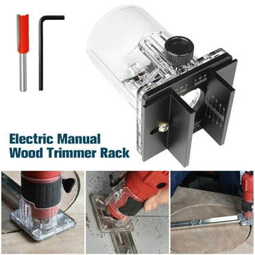 Lieonvis Compact Router Bracket Wood Palm Router Tool Base Hand Trimmer Woodworking Jointer Cutting Palmming Base Electric Trimming Bracket for Slotting Trimming Carving 65mm Trimming Machine