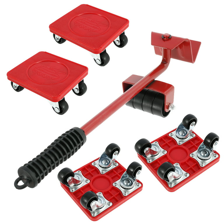 Furniture Sliders for Easy Safe Moving, Appliance Roller for Sofas 4 pcs red
