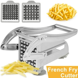  French Fry Potato Cutter Machine Electric Cutting Slicer  Chipper Automatic Potato Cutter with 3 Sizes of Replaceable Blades  Stainless Steel : Everything Else