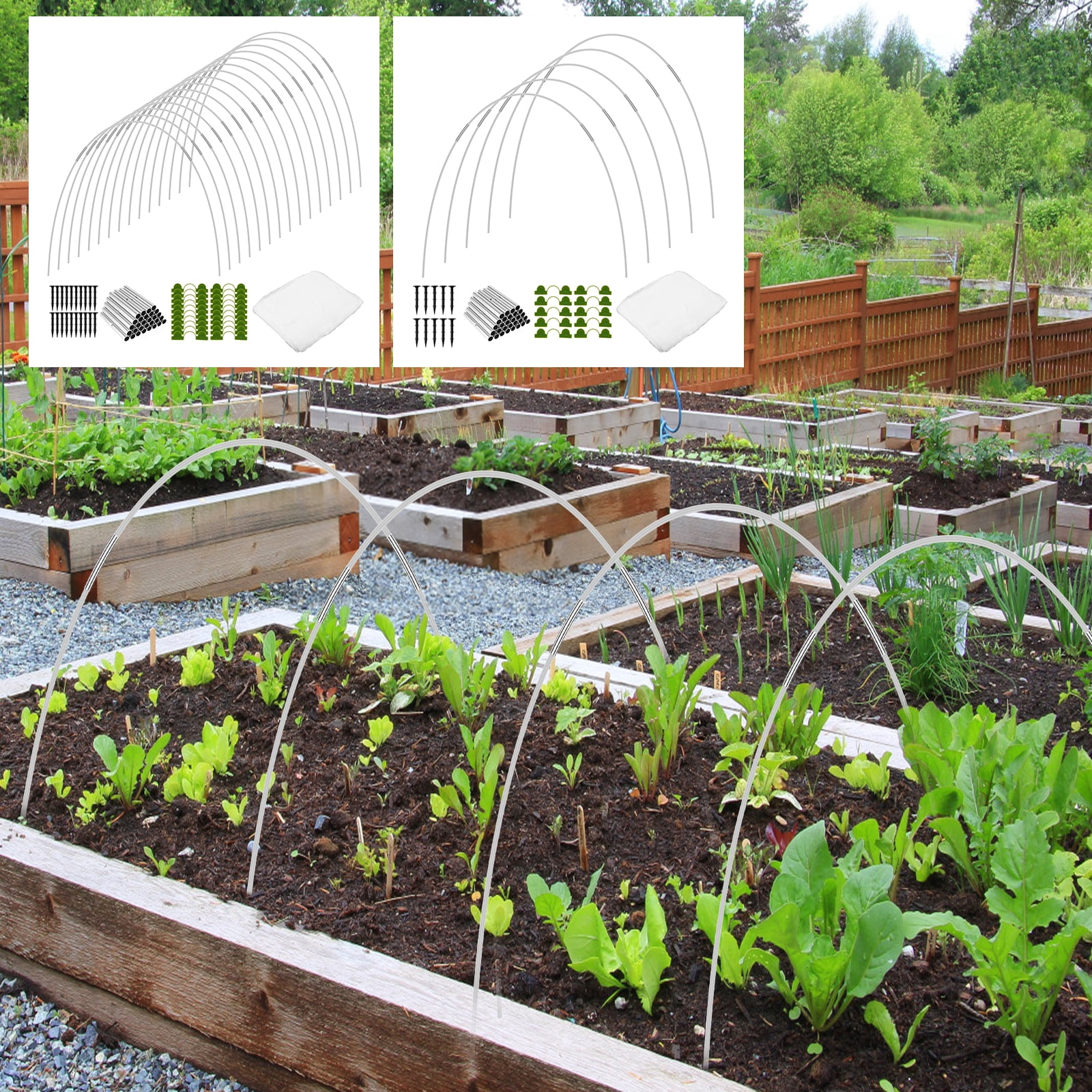 Rzvnmko Greenhouse Hoops,Garden Hoops for Raised Beds,Easy to Install