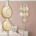 thumbnail image 1 of Lieonvis Hat Organizer Rack for Wall 10 Clips Macrame Display Hat Hangers for Wide Brimmed Hat Holder Storage Boho Decor for Fedora Sun Hats Straw Panama Closet Bedroom Gifts for Mom, 1 of 9