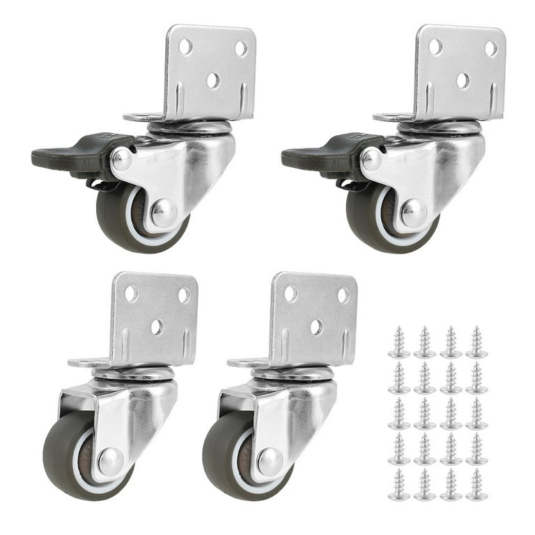 Mini Caster Wheels 8 Pcs, NOVWANG Appliance Rollers Stainless Steel  Quadruple Bead Self Adhesive Caster Wheels Sturdy Sticky Swivel Pulleys  Universal