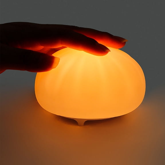 Lieonvis LED Bun Light Colors Changing Silicone Pat Night Light Touch Control LED Steamed Bun Lamp USB Powered Silicone Pat Lamp Eye-caring LED Bedside Light for Boys Girls Gift