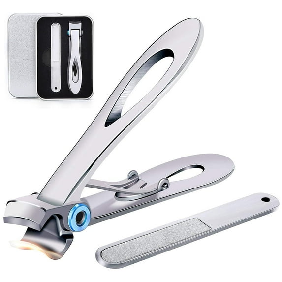 Lieonvis Nail Clippers 15mm Wide Jaw Opening Toenail Clippers for Seniors Thick Toenails/Ingrown Toenail Treatment Heavy Duty Fingernail Clipper for Manicure Pedicure Men & Women Big
