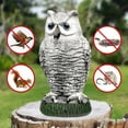 Lieonvis Plastic Owl to Keep Birds Away,Owl Scarecrows with Flashing Eyes&Frightening Sound,Bird