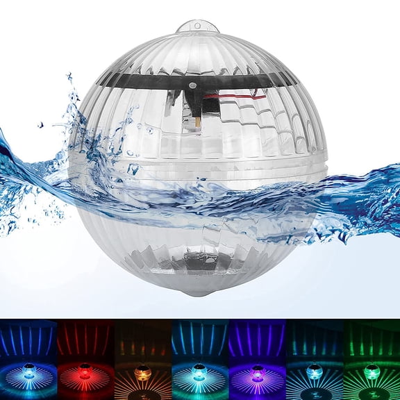 Lieonvis Solar Floating Pool Light IP44 Waterproof Solar Floating Pool Light Solar Powered Glow Globe Night Lights LED Glow Ball Lamp Decoration for Pools Pond Fountain Garden Party Tub Home Decor