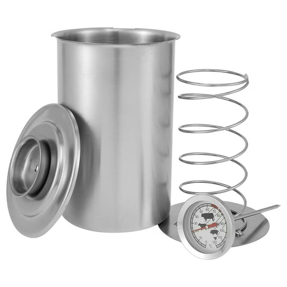 Lieonvis Stainless Steel Ham Maker Meat Press Cooker for Making Healthy Homemade Deli Meat with Thermometer - Kitchen Bacon Meat Pressure Cookers Boiler Pot Pan Stove