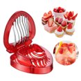 thumbnail image 1 of Lieonvis Strawberry Slicer Tool Stainless Steel Strawberry Cutter with Sharp Blade Small Portable Strawberry Pedicle Remover Household Kitchen Gadgets for Fruit Cutting and Processing, 1 of 10