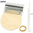 thumbnail image 1 of Lierteer 10/14/28/42Hooks Weave Tools Mending Jeans Clothes Wooden Small Loom Fun Mending Loom Speedweve Weave Tool Darning Machine Loom 28 Hooks, 1 of 9