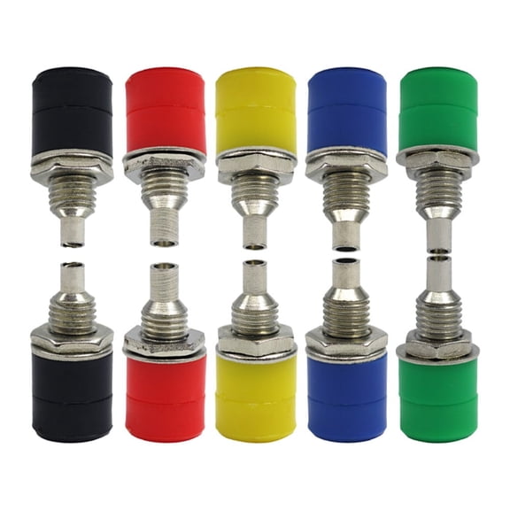 Lierteer 10PCS 4MM Banana Socket Binding Post Banana Plug Electrical Connector Terminal