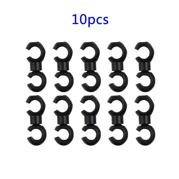 Lierteer 10Pcs S Shaped Hook Clips Rotating Bike Brake Gear Cross Cable Tidy Clip Tool