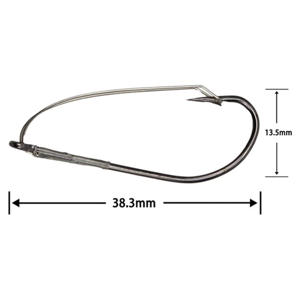Lierteer 10pcs Weedless Baitholder Hooks High Carbon Steel Wacky Rig