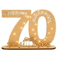 thumbnail image 1 of Lierteer 2024 Birthday Gift Wooden Sign with LED Guest Book Money Gifts Birthday Decora 70, 1 of 7
