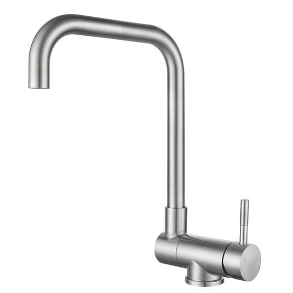 Lierteer 360° Swivel Stainless Steel Kitchen Folding Faucet Folding Mixer Single Lever