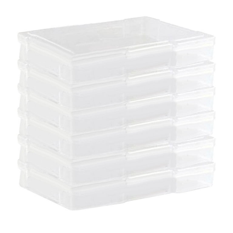 Lierteer 5\X7\ Transparent Storage Box Photo & Crafts Organiser Including  6 Cases & L 