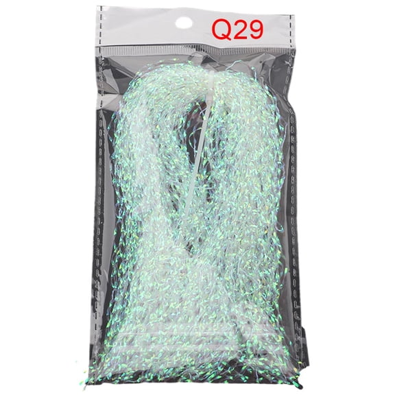 Lierteer 5g UV Spiral Crystal Twisted shining diy tying material fly fishing flash line Net weight of5 g 29# wide whi