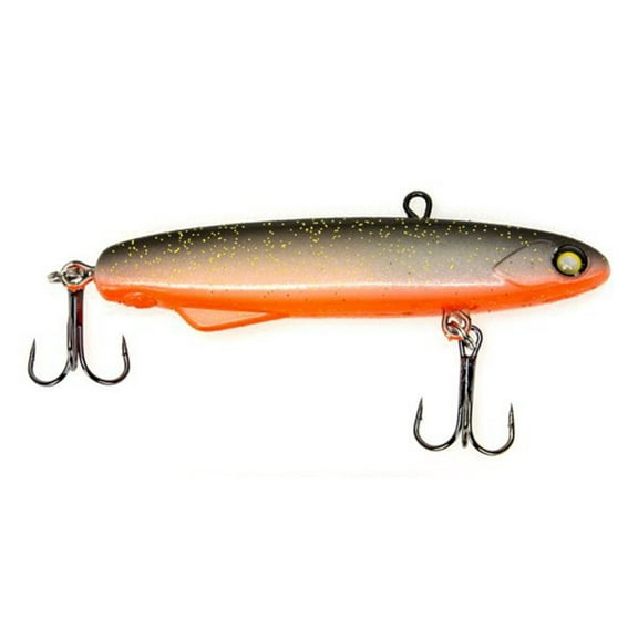 Lierteer 7/8cm Rattins Vibs Soft Lure Baits Fishing Shiriten Whopper Plopper Black back gray 8cm