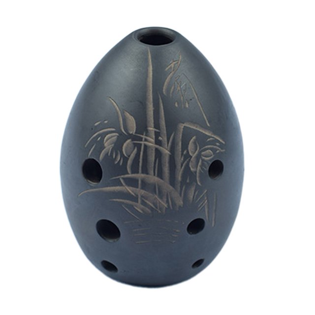 Ocarina Cinese Xun A 8 Fori - Strumento Musicale Tradizionale Dipinto A Mano Per Principianti - Foto 3