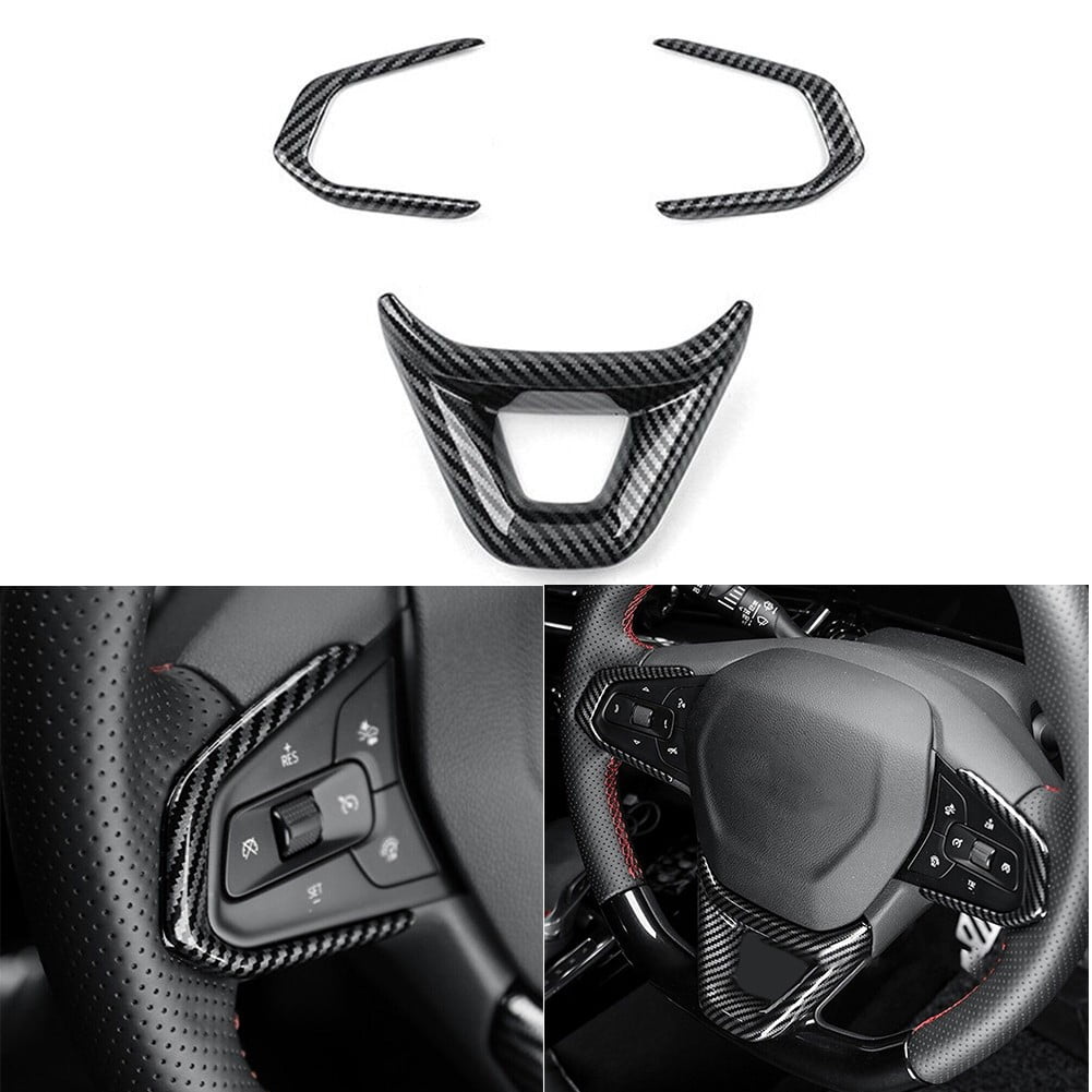 Lierteer Carbon Black OShape Steering Wheel Frame Cover Trim For Chevy For Trax 2024
